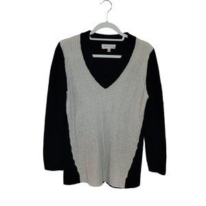 Philosophy open back color block womens sweater Size M